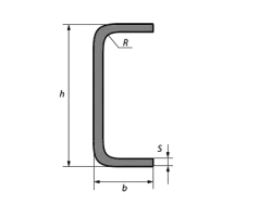 Швеллер стальной гнутый
